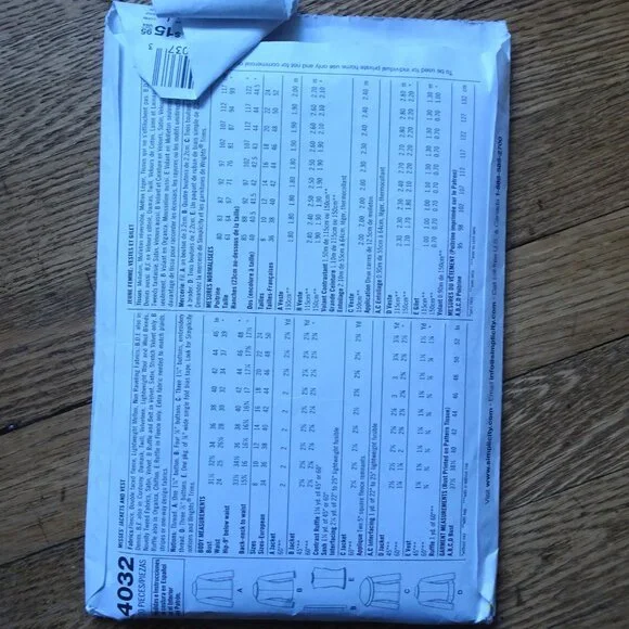 Simplicity 4032 Sewing Pattern - Picture 2 of 2